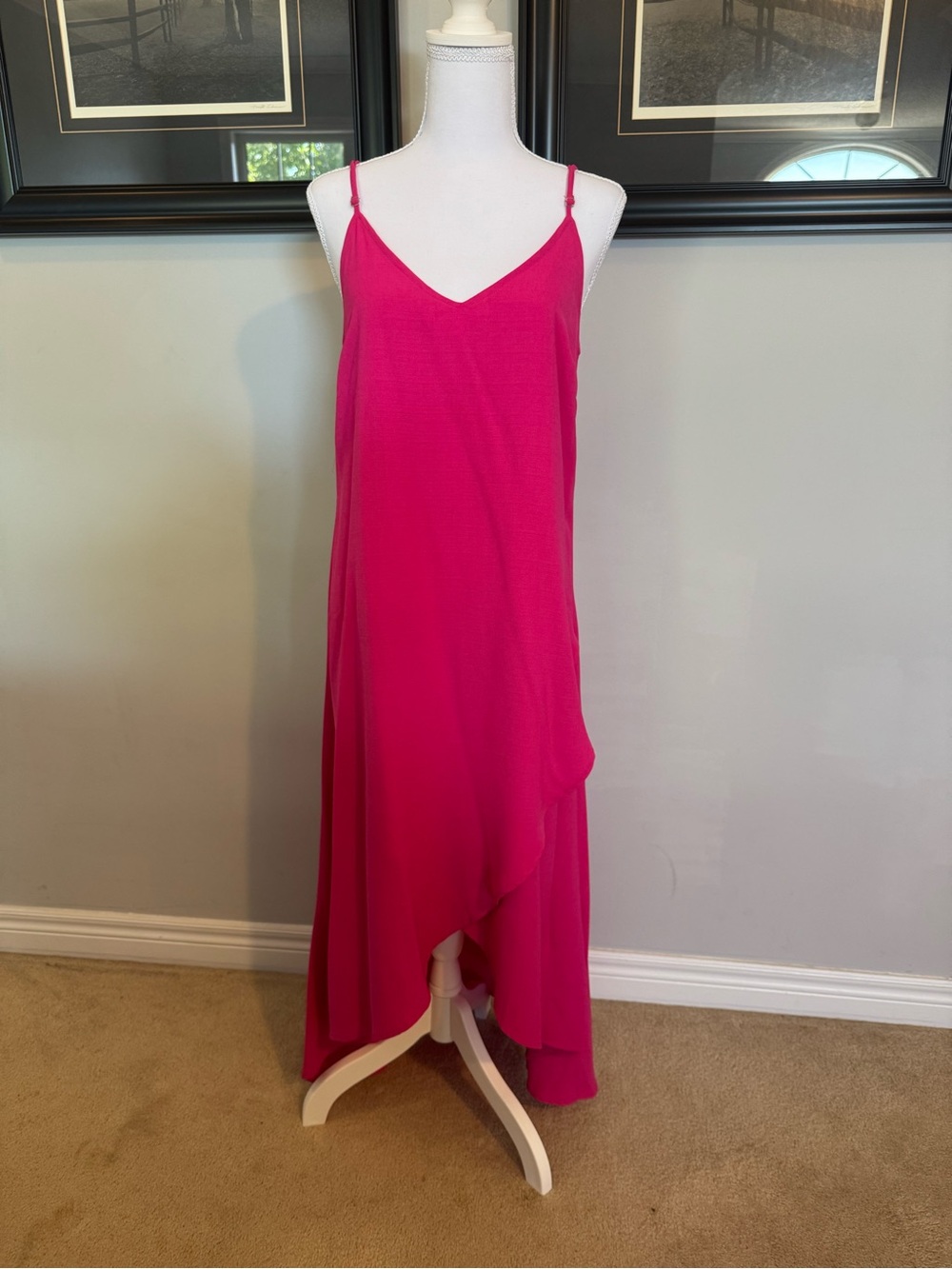 Lulu's Hot Pink Slip Dress